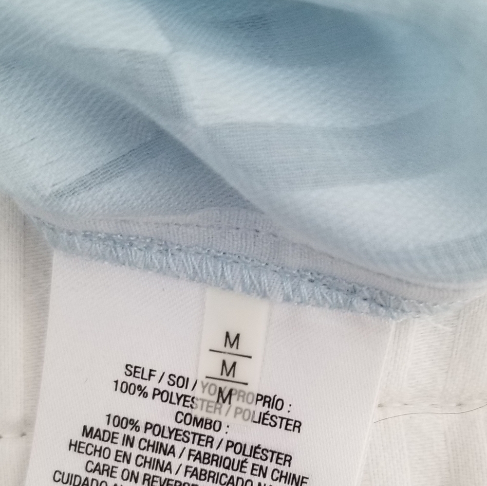 NWT ~ T Tahari Bow Sleeveless, Asymmetric Blouse Top Sheer Sky Blue M - Picture 6 of 10